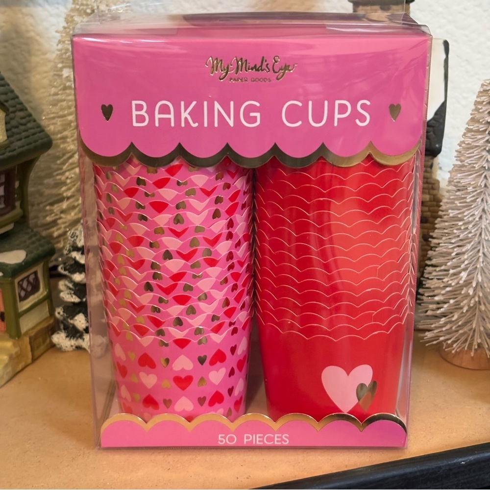 My Mind’s Eye 50 Red Heart Baking Cups VALENTINES DAY‎ Party Birthday NEW In Box